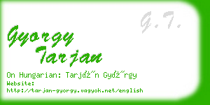 gyorgy tarjan business card